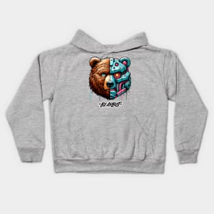 A Bear Robot name "BEARBOT" Kids Hoodie